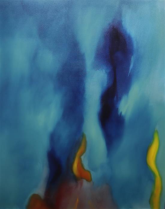 Joshua Whiskey, oil on canvas, Untitled large abstract work, inscribed verso, 150 x 124cm